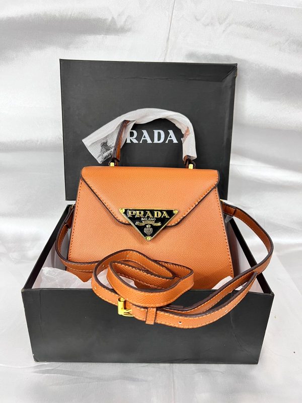 Prada Hand Bag - Brown - Image 4