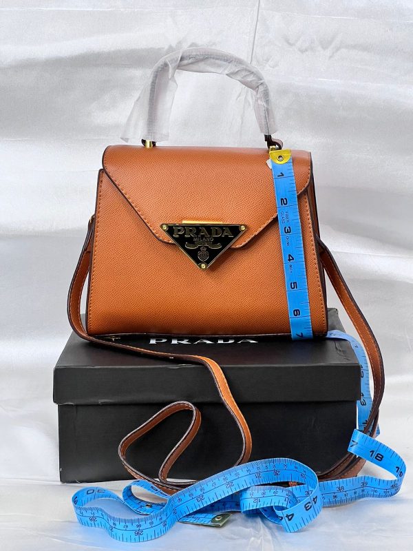 Prada Hand Bag - Brown - Image 6