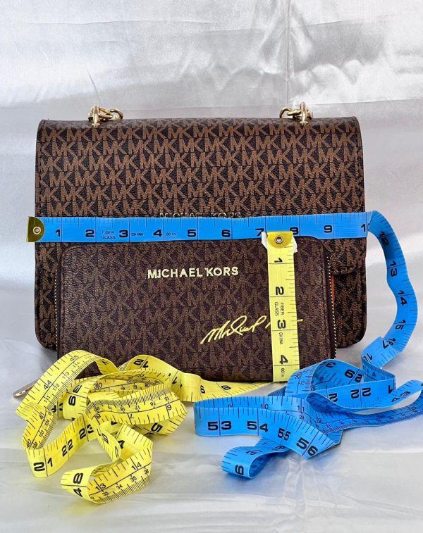 Michael Kors Hand Bag with Pouch - Coffee - Image 3