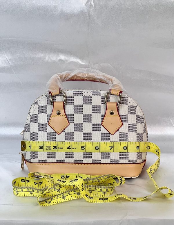 LV Hand Bag - White Cheque - Image 2