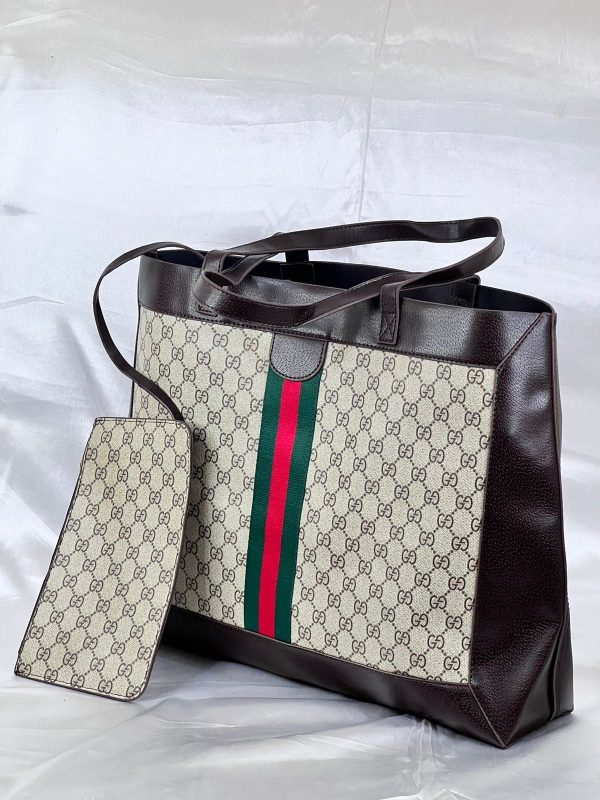 Gucci Large Tote Bag - Brown - Image 4