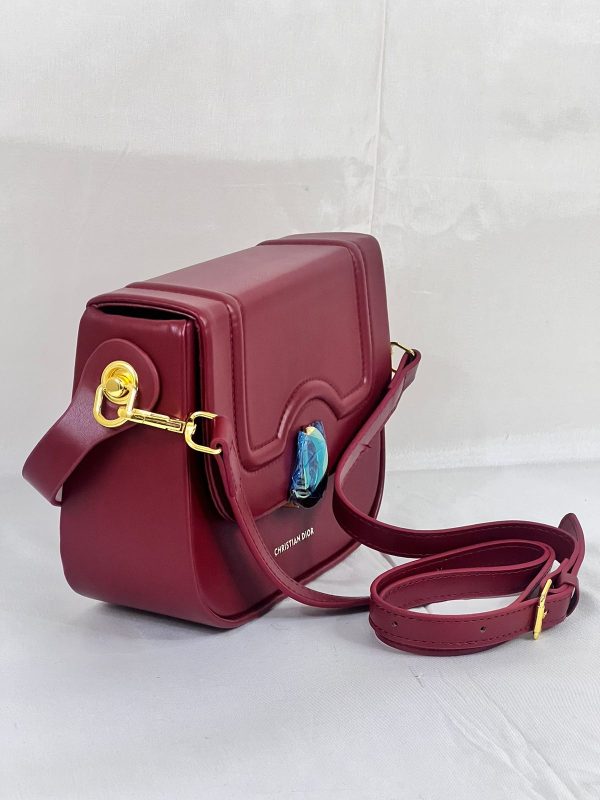 Christian Dior Cross Body Bag - Maroon - Image 4