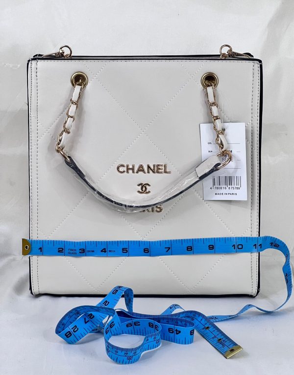 Chanel Beige Leather Tote with Pouch - Image 2