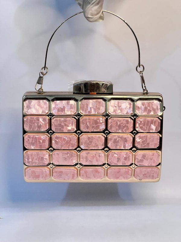 Women's Pink Acrylic Purse - Image 4