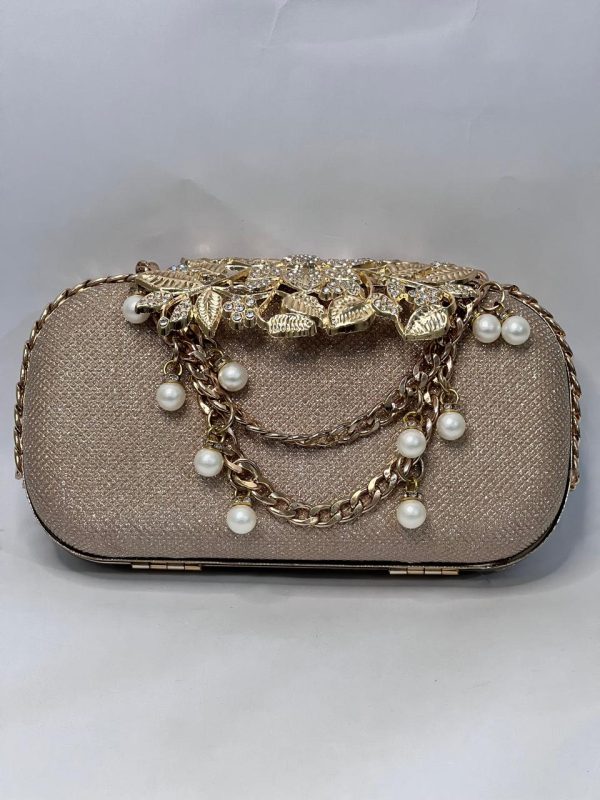 Bridal Golden Velvet Clutch