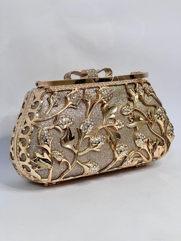 Luxury Designer Wedding Clutch - Golden