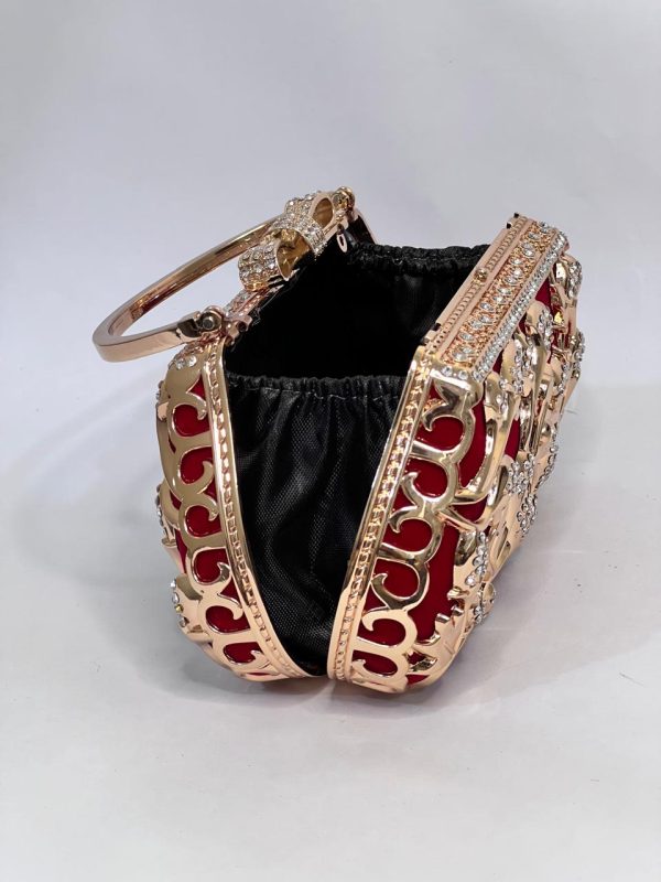 Luxury Designer Wedding Clutch – Red - Image 3