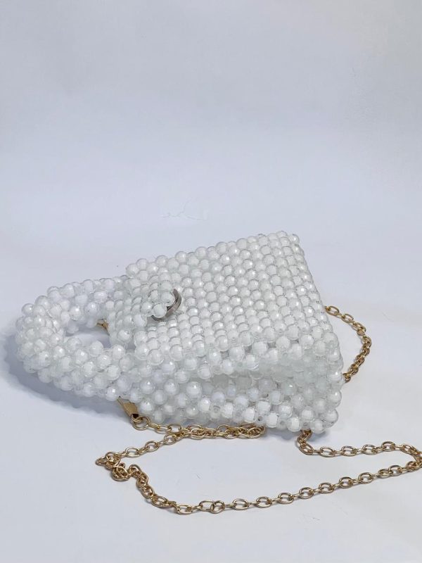 White Bead Handbag - Image 2