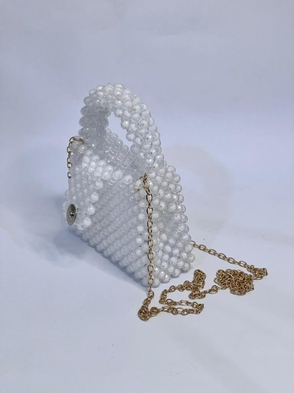 White Bead Handbag - Image 3