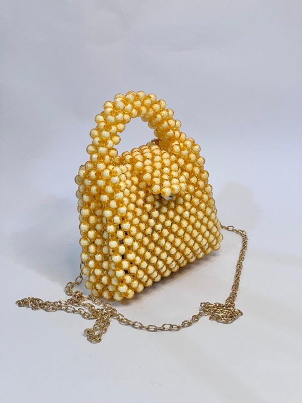 Yellow Bead Handbag