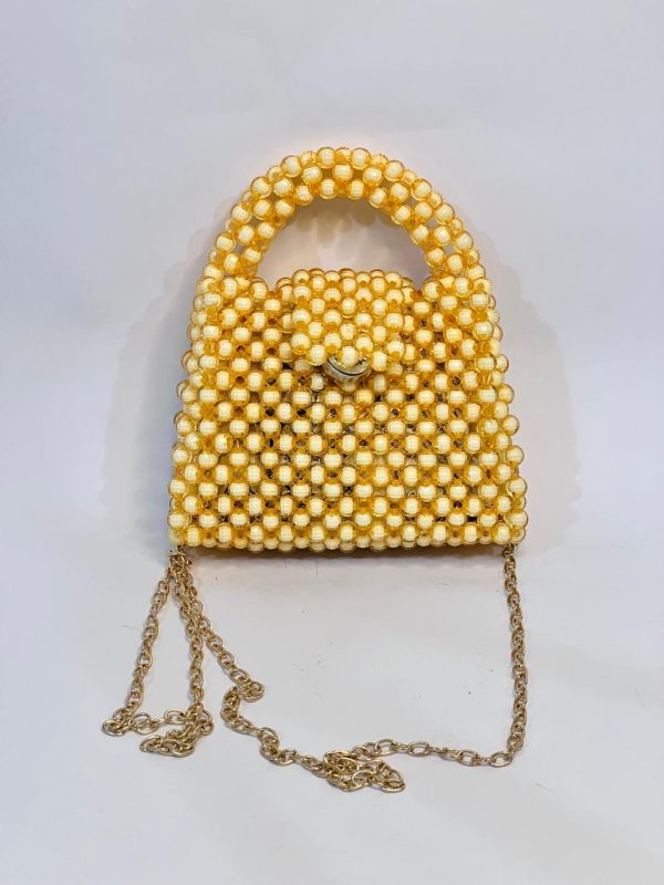 Yellow Bead Handbag - Image 2