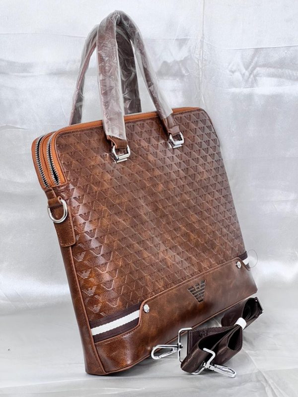 Armani Laptop Bag - Brown - Image 2