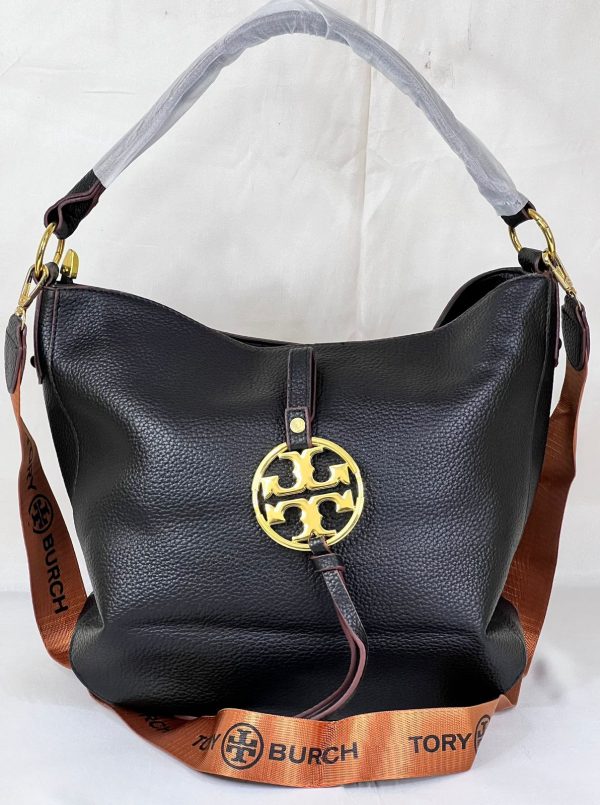 Tory Burch Black Leather Hobo Bag