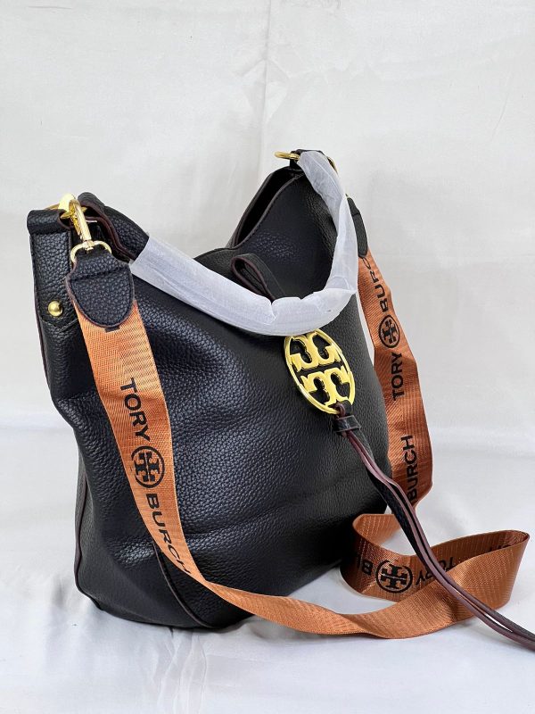 Tory Burch Black Leather Hobo Bag - Image 4