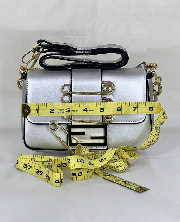 Fendi Cross Body Bag - Silver - Image 3