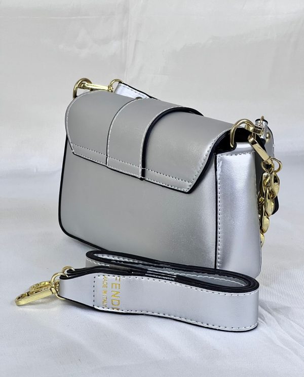 Fendi Cross Body Bag - Silver - Image 4