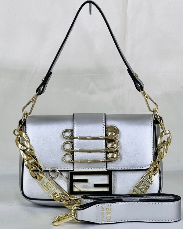 Fendi Cross Body Bag - Silver