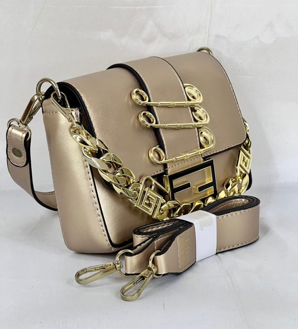 Fendi Cross Body Bag - Gold - Image 5