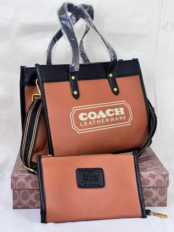 Coach Hand Bag - Brown - Image 5