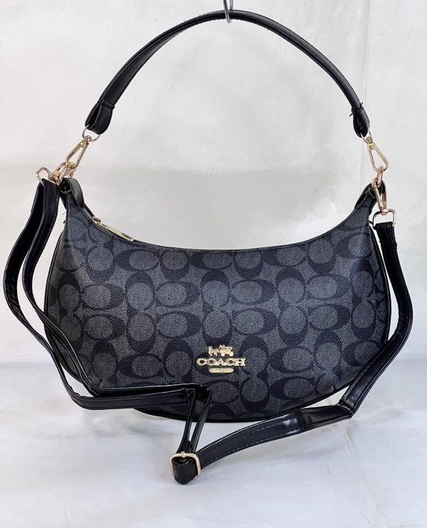 Coach Signature Hobo Bag - Black - Image 4